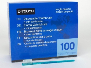 d-touch jednorázové zubní kartácky zelené 100ks.